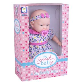 Boneca Cotiplas My Sweet Baby Vestido Rosa Com Folhas E Flores 44cm Grandplazashopping Mobile - boneca fofinha roblox